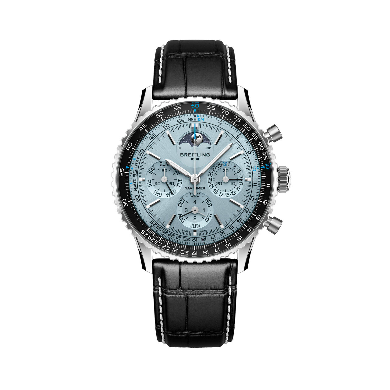 Navitimer Automatic Perpetual Calendar B19 43 mm Stainless Steel and Platium image number 0